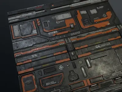 Trim Sheet  Sci-Fi  Environment Texture
