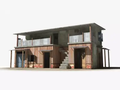 Slum x10 Low-poly 3D model