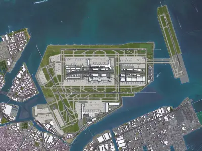 Tokyo Haneda Airport Low-poly 3D model