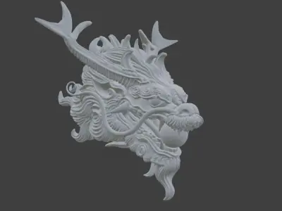 Head Dragon 3D model