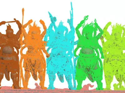 Deity Statue Sculpture14 3D model