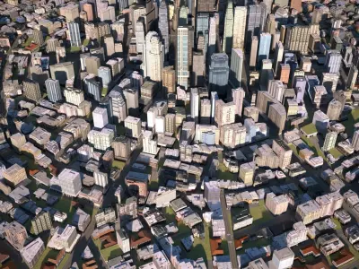City 21 Low-poly 3D model