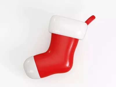 Christmas Socks Free low-poly 3D model