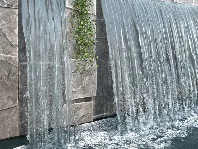 Large waterfall 1 3D model