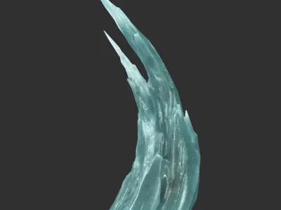 Low poly Sharp Ice Column Low-poly 3D model