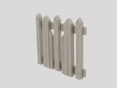 Fantasy Medieval Wooden Barricade for 3D print Low-poly 3D model