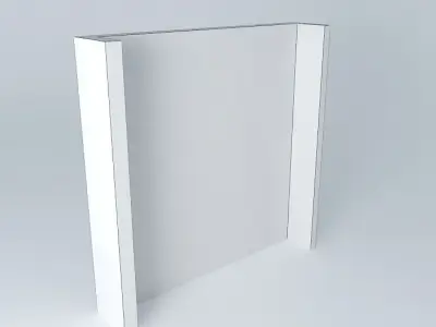 Wall with horizontal lightbox Free 3D model