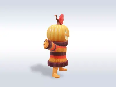 Jolly Pumpkin halloween Character 3D model