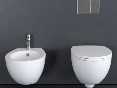 Ceramica Catalano Velis Wall-hung WC Low-poly 3D model