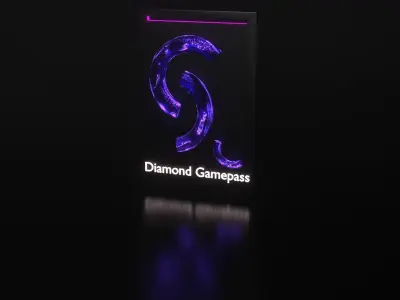 Sci-fi Diamond Game pass animated 3D model