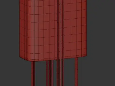 York Bar Cabinet  3D model