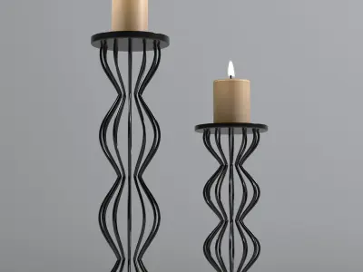 Modern Candlesticks 3D model