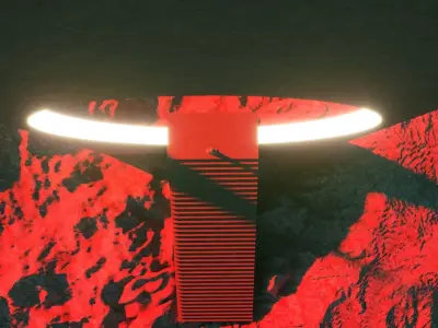 Futuristic sci-fi art The Portal 3D model