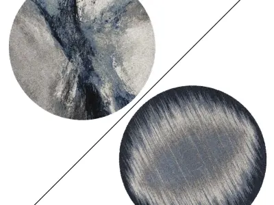 Round Rug Set 129 3D model