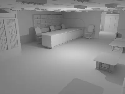 Reception Interior No Material 3D model