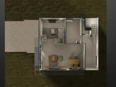 Small detached house 3D model