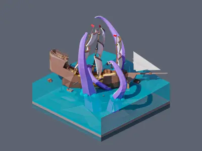 land 11A Low-poly 3D model