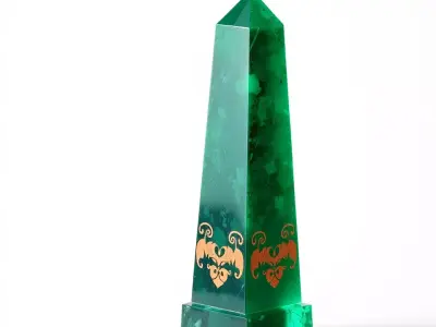 Emerald Obelisk Decor model pack Low-poly 3D model