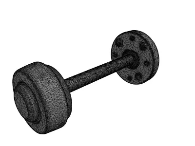 Futuristic Smart Adjustable Dumbbell Low-poly 3D model