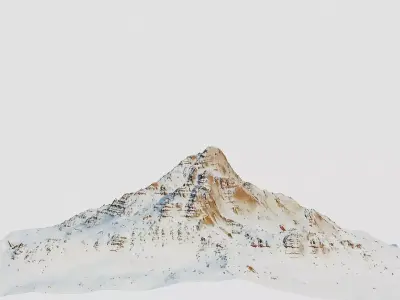 Green and Snow Mountain  3D model
