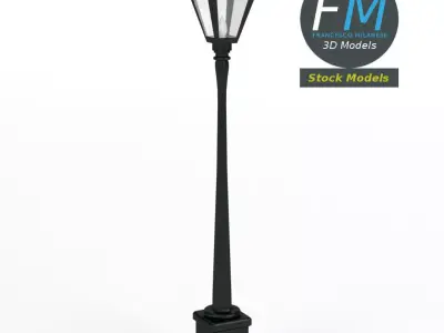 Garden lamp post 2 3D model