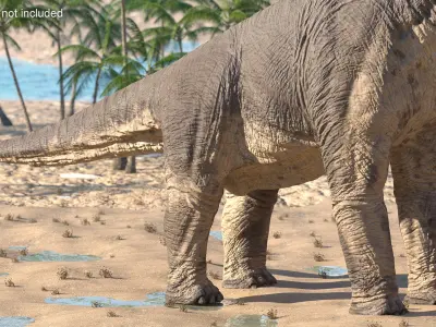  Brachiosaurus Dinosaur Rigged 