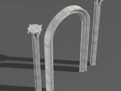 Fantasy arch and column 3D model