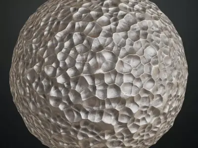 Dirty Hammered Metal PBR Seamless Texture