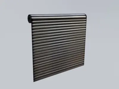 Roll-Up Door and Damaged Door - Warehouse - Porta de enrolar Low-poly 3D model