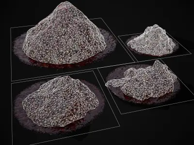 Blood and Guts Piles Low-poly 3D model