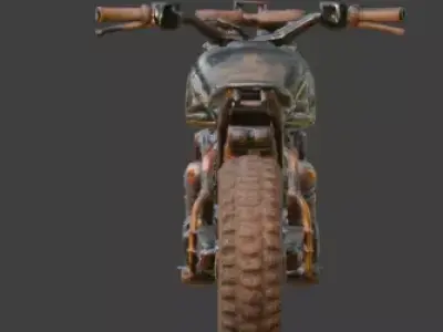 Cyberpunk Tactical Motorcycle 3D Model Low-poly 3D model