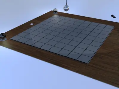 disco wooden floor in sky Free 3D model