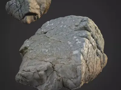 3d scanned nature stone 025 Low-poly 3D model