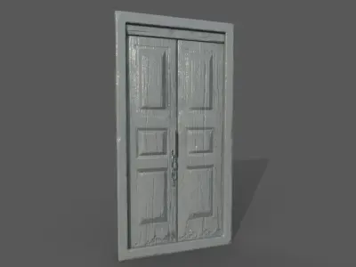 old wooden gate  3D model