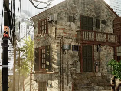Abandoned old house 3D model