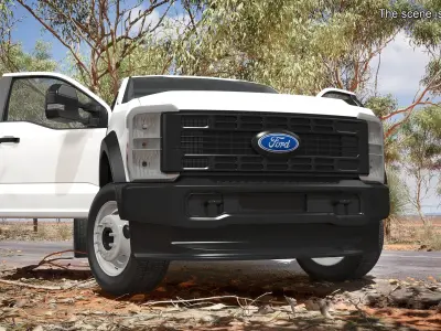  Ford Super Duty F-550 XL 2023 Bare Chassis White Rigged 