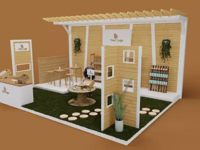 Stand Design for Bio skin care products 3D model