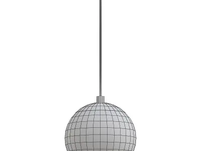 OXFORD gold pendant light with glass globe 3D model