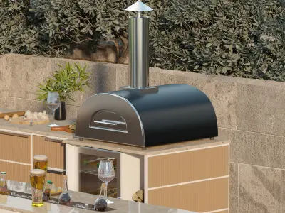 Modern Outdoor Kitchen 04 3D model