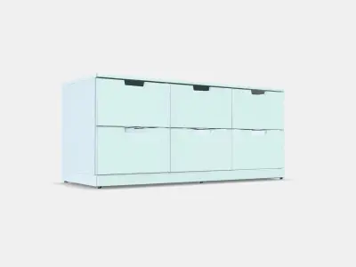 NORDLI Chest of 6 drawers 5 Low-poly 3D model