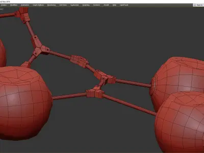 BRANCHING BUBBLES BB 07 Low-poly 3D model