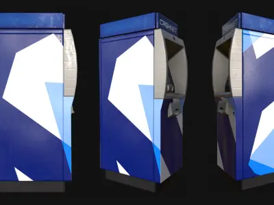 ATM Machine Low-poly 3D model