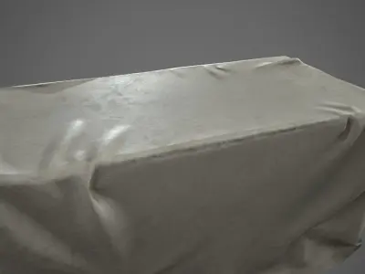 Low Poly Covered Industrial Crates PBR Low-poly 3D model