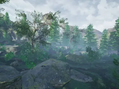 Mountain Nature pack Low-poly 3D model