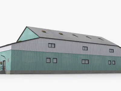 Factory x26 Low-poly 3D model