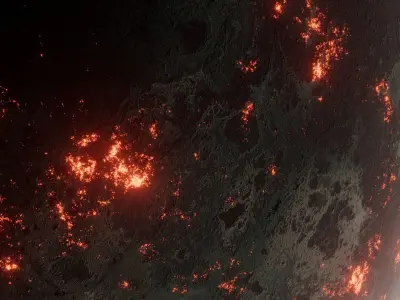 Planets Space Ready to game Low-poly 3D model