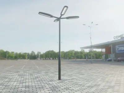 Street Light 11 version 4  3m with pole 3 Low-poly 3D model