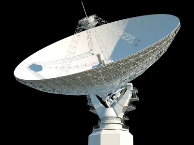 Large radio telescope 3D model