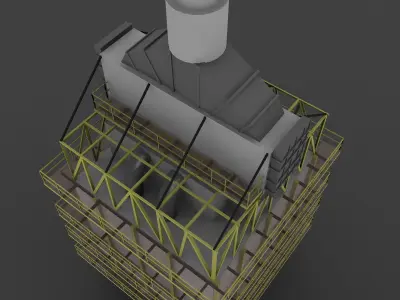 refinery furnace 3D model