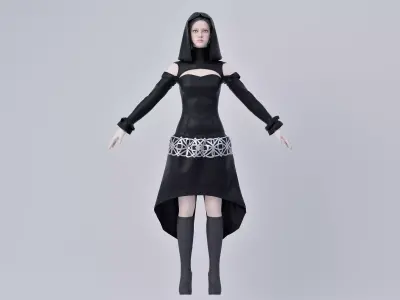 Sci-fi fantasy outfit  3D model